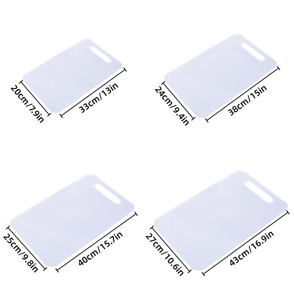 Plastic Cutting Board Small Size Chopping Board for Kitchen Food Prep Home Use - 38x24cm