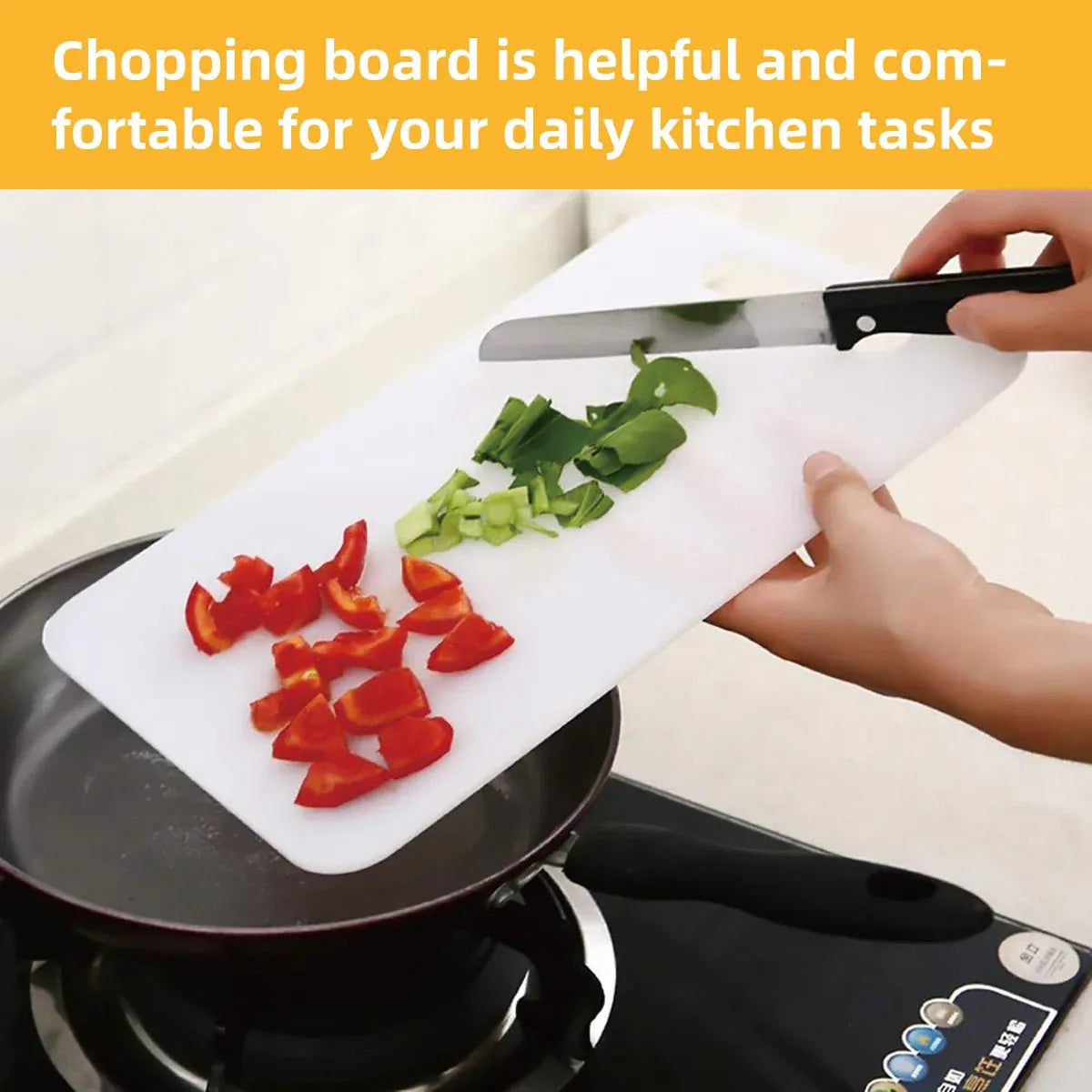 Plastic Cutting Board Small Size Chopping Board for Kitchen Food Prep Home Use - 38x24cm