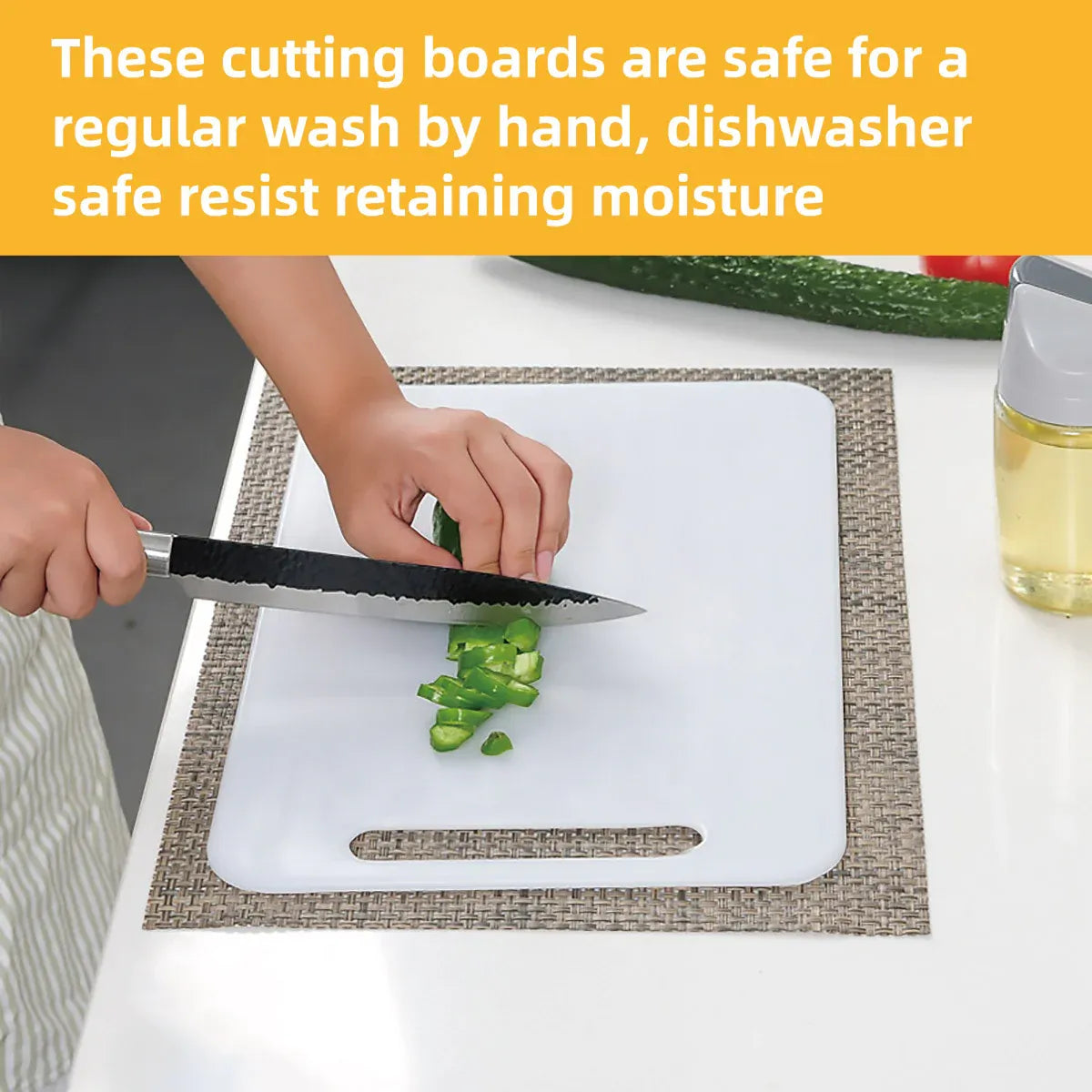 Plastic Cutting Board Small Size Chopping Board for Kitchen Food Prep Home Use - 38x24cm
