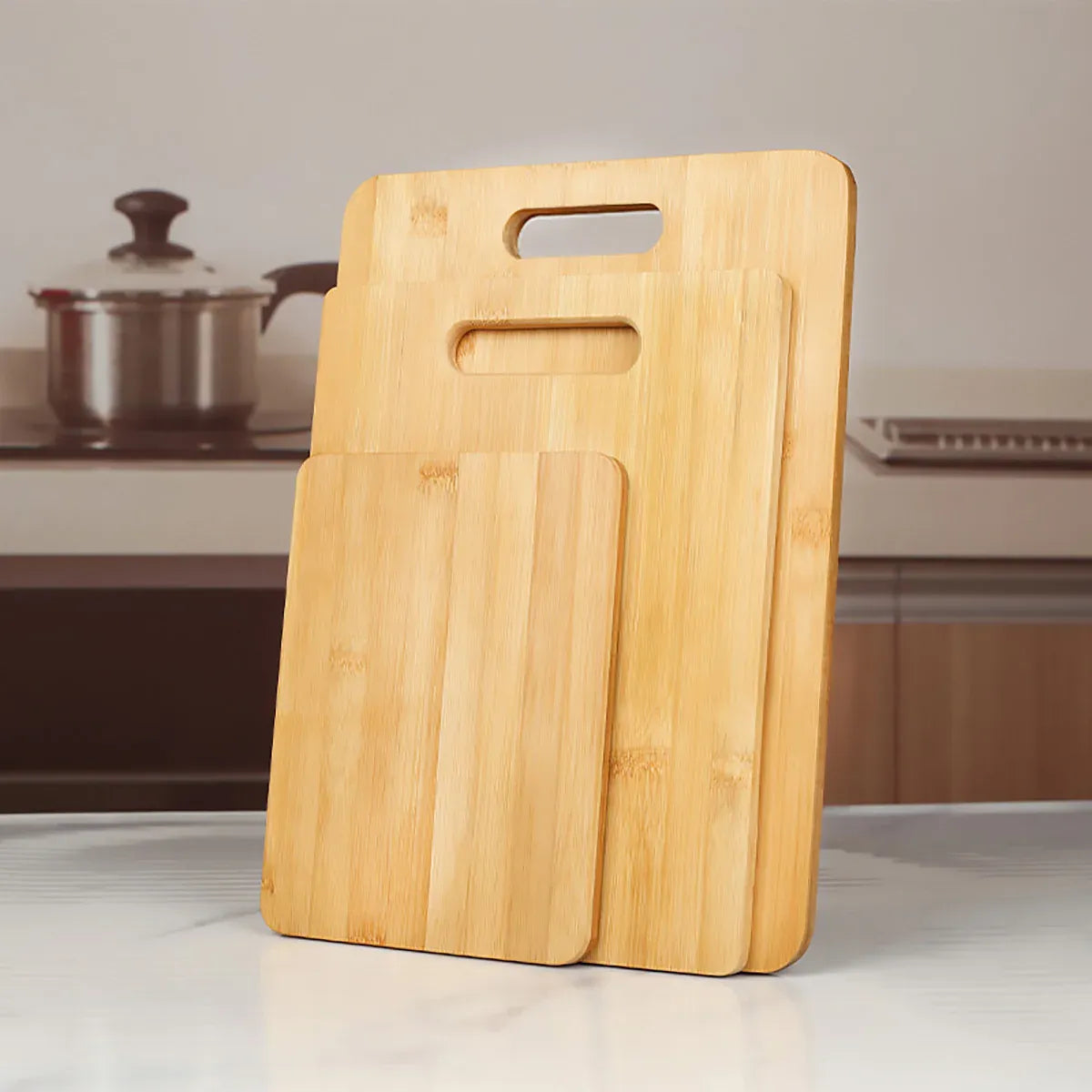 Household Cutting Board Set 3PCS Square Wooden Kitchen Chopping Boards For Food