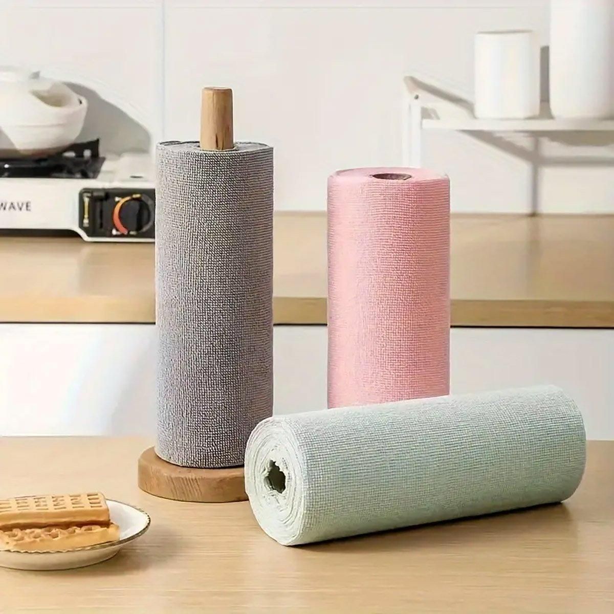 Multifunctional Kitchen Cleaning Towel Strong Absorbent Hand Tear Dish Cloth - Blue