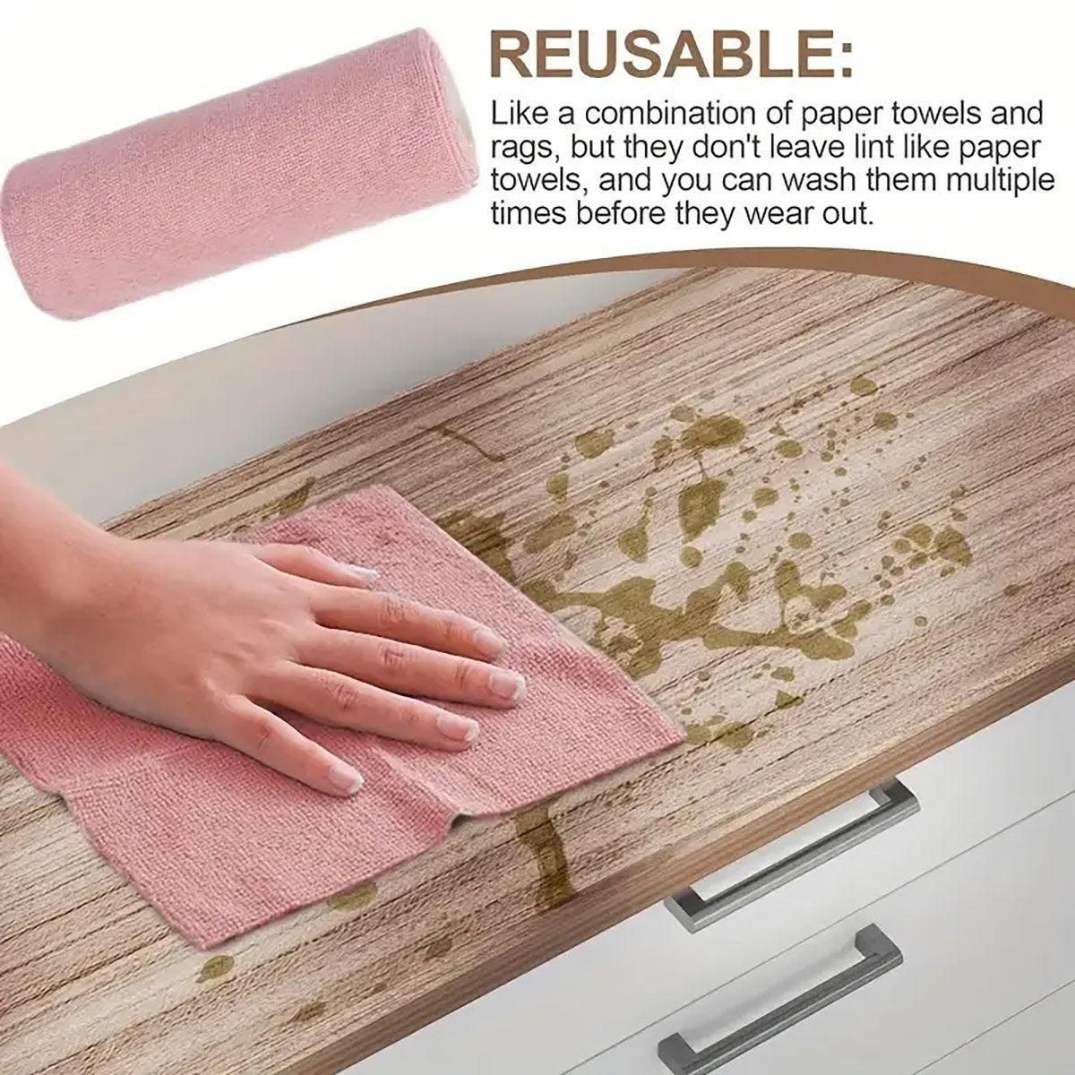 Multifunctional Kitchen Cleaning Towel Strong Absorbent Hand Tear Dish Cloth - Grey