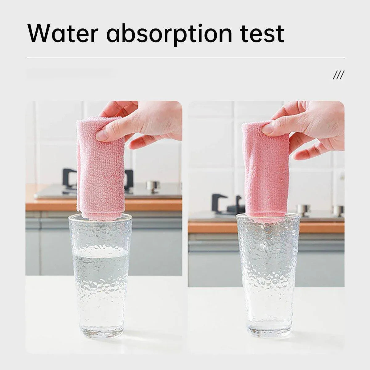 Multifunctional Kitchen Cleaning Towel Strong Absorbent Hand Tear Dish Cloth - Pink