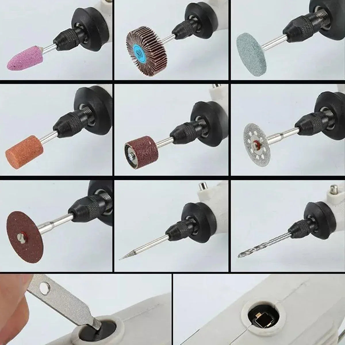 100/147pcs Electric Mill Set Accessories Grinding Cutting Drilling Tool Kit - 147Pcs(Without Grinder Pen)