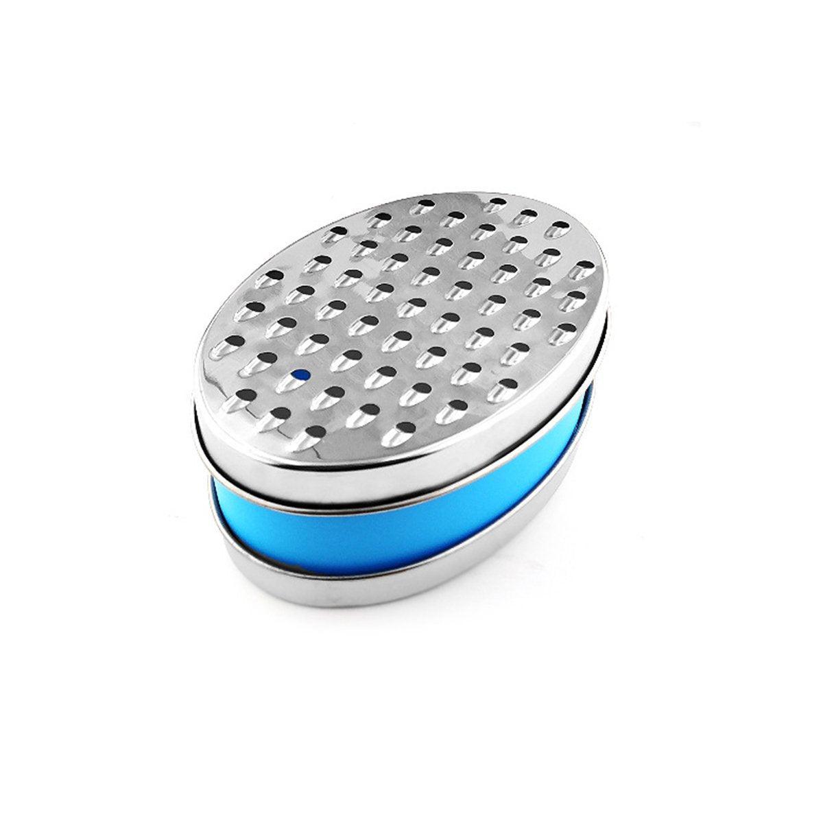 Stainless Steel Kitchen Cheese Grater with Container Storing Fruits Cheese Box - Black