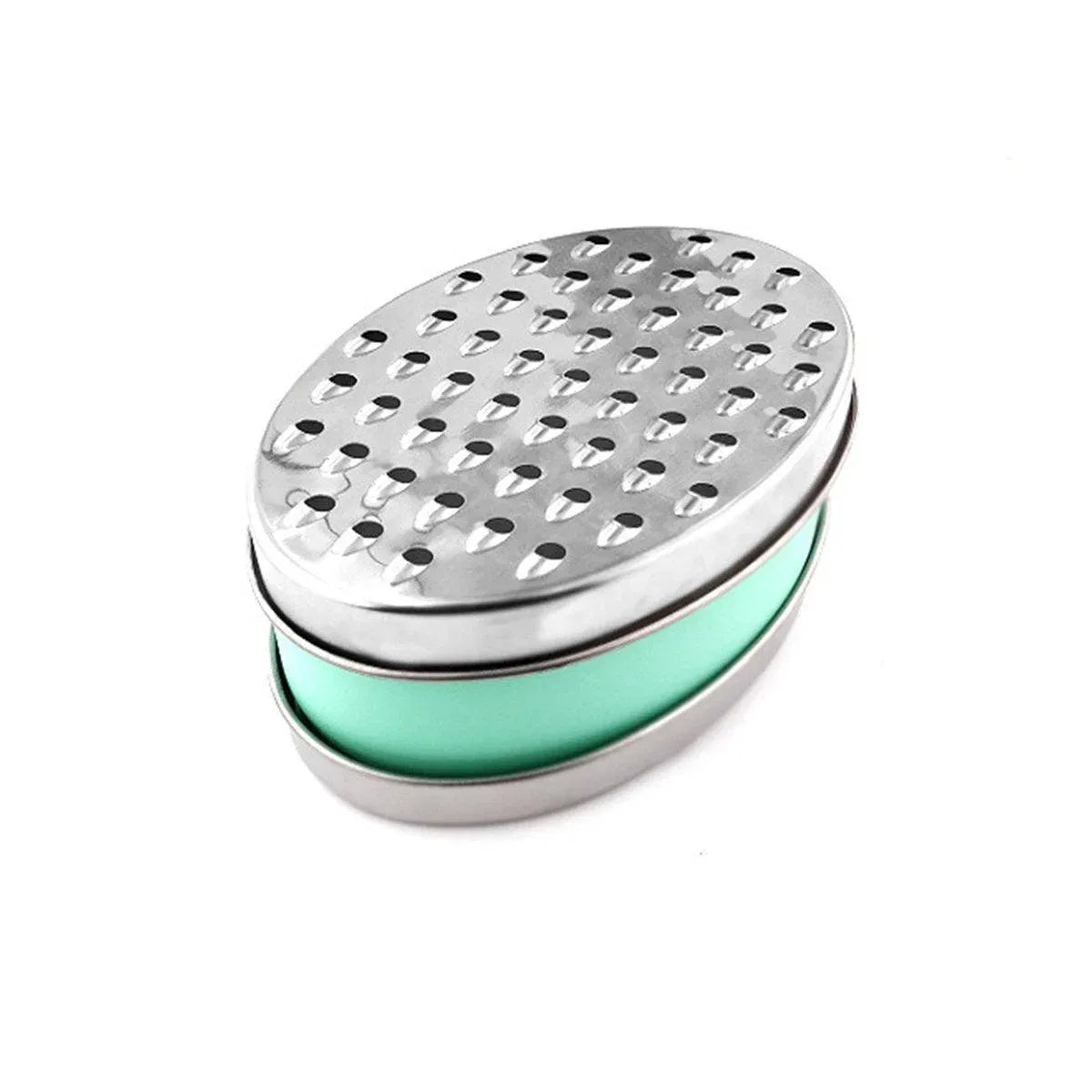 Stainless Steel Kitchen Cheese Grater with Container Storing Fruits Cheese Box - Green