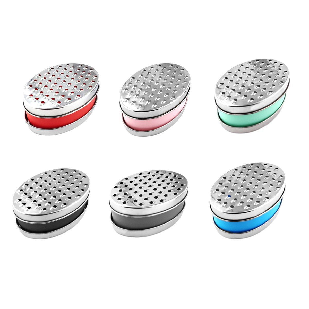 Stainless Steel Kitchen Cheese Grater with Container Storing Fruits Cheese Box - Red