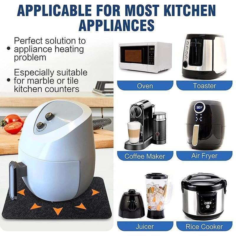 Non Slip Heat Resistant Kitchen Mat for Air Fryer Coffee Maker Toaster 30x45cm