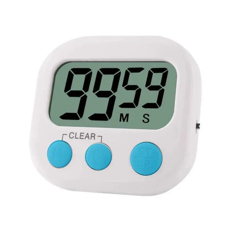 Kitchen Timer with Large LCD Display Screen and Back Mount Countdown Alarm
