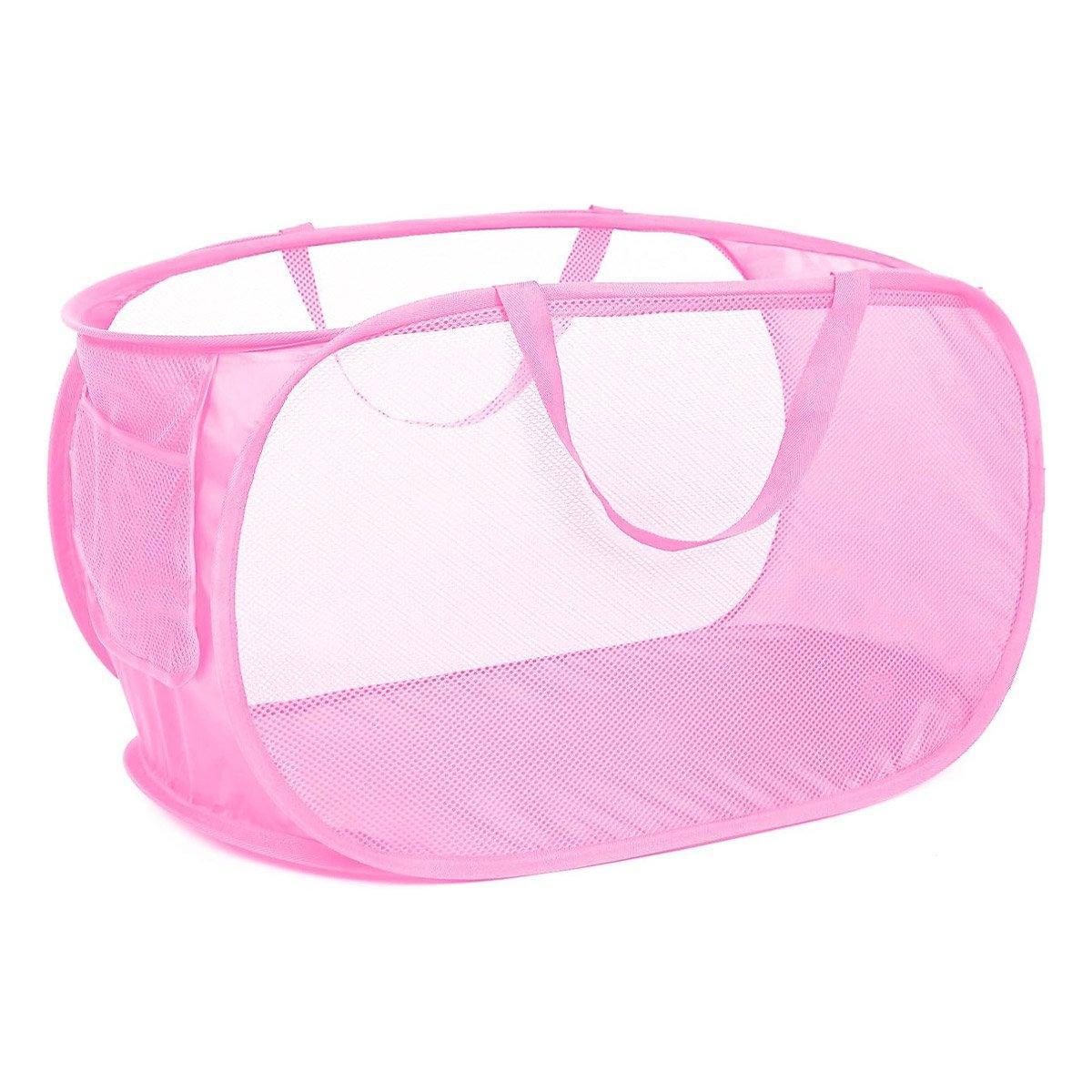 Large Folding Laundry Basket Collapsible Storage Organizer Dirty Clothes Hamper - White