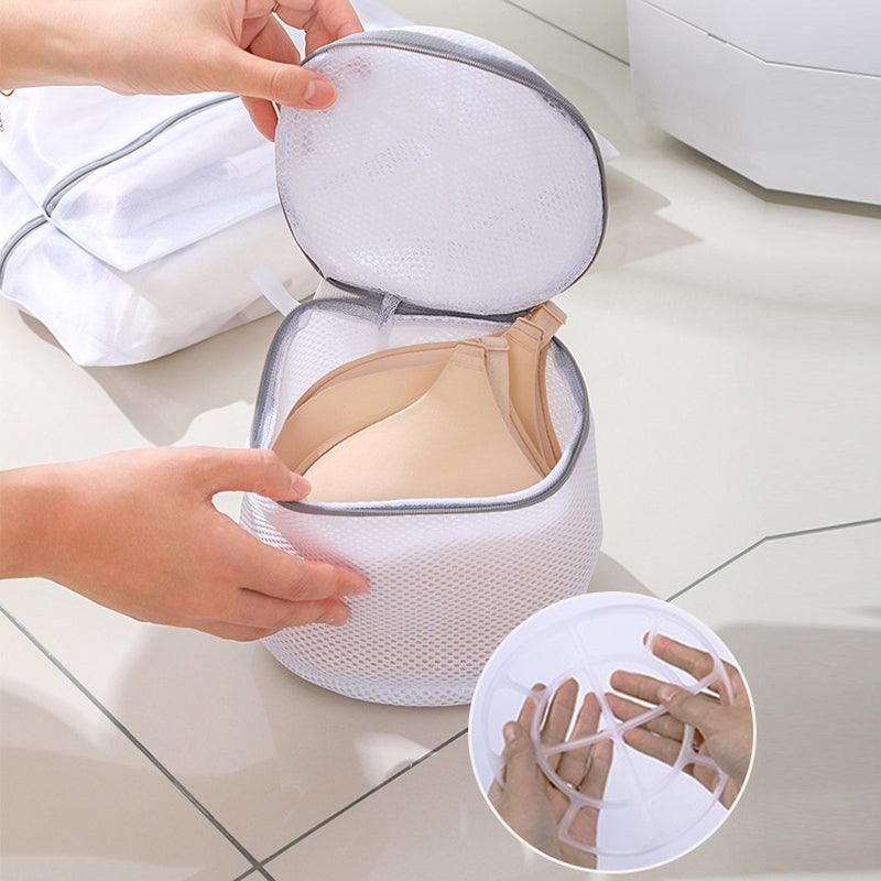 5pcs Zipper Mesh Laundry Bags Set Clothes Washing Organiser for Delicates - Pink