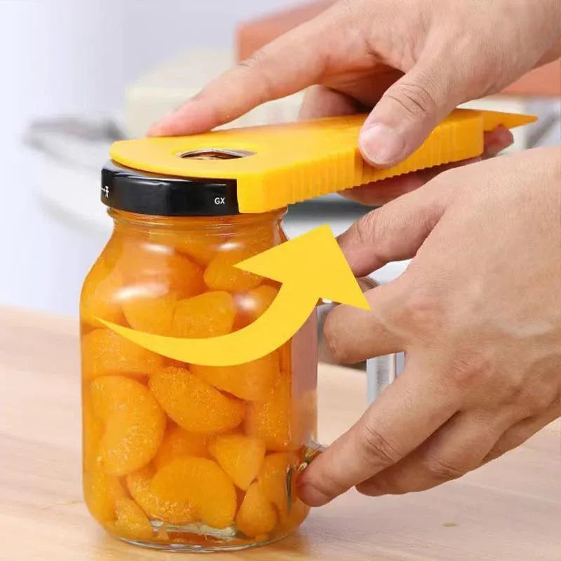 Multipurpose Jar Bottle Can Opener with Non Slip Grip for Kitchen Use