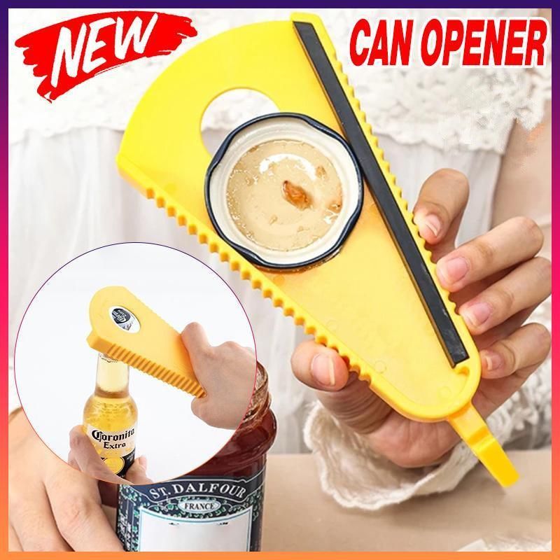 Multipurpose Jar Bottle Can Opener with Non Slip Grip for Kitchen Use