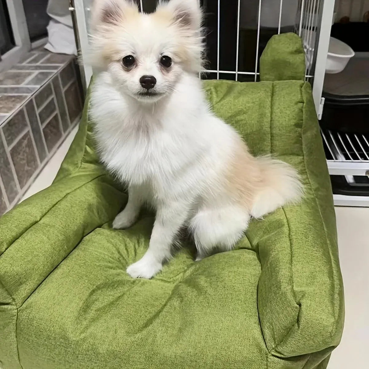 Small Sofa Chair Couch for Living Room Family Pet Furniture Comfortable Seat - White