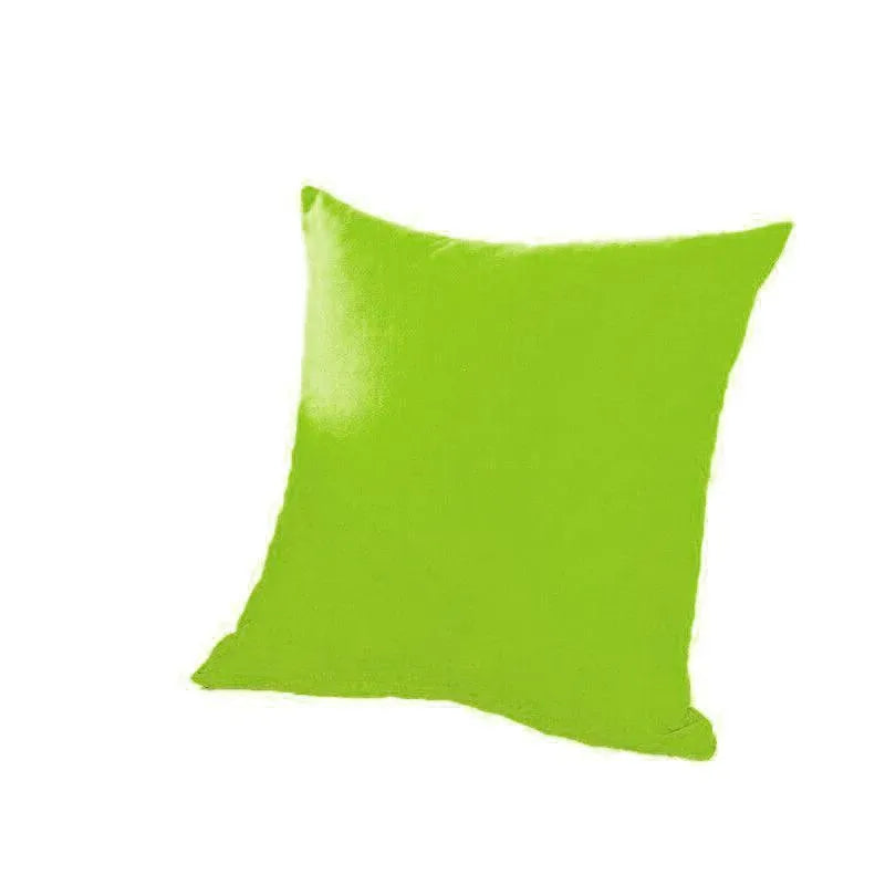 40x40cm Multicoloured Plain Solid Colour Cushion Cover Covers Decorative Pillow Case - Green