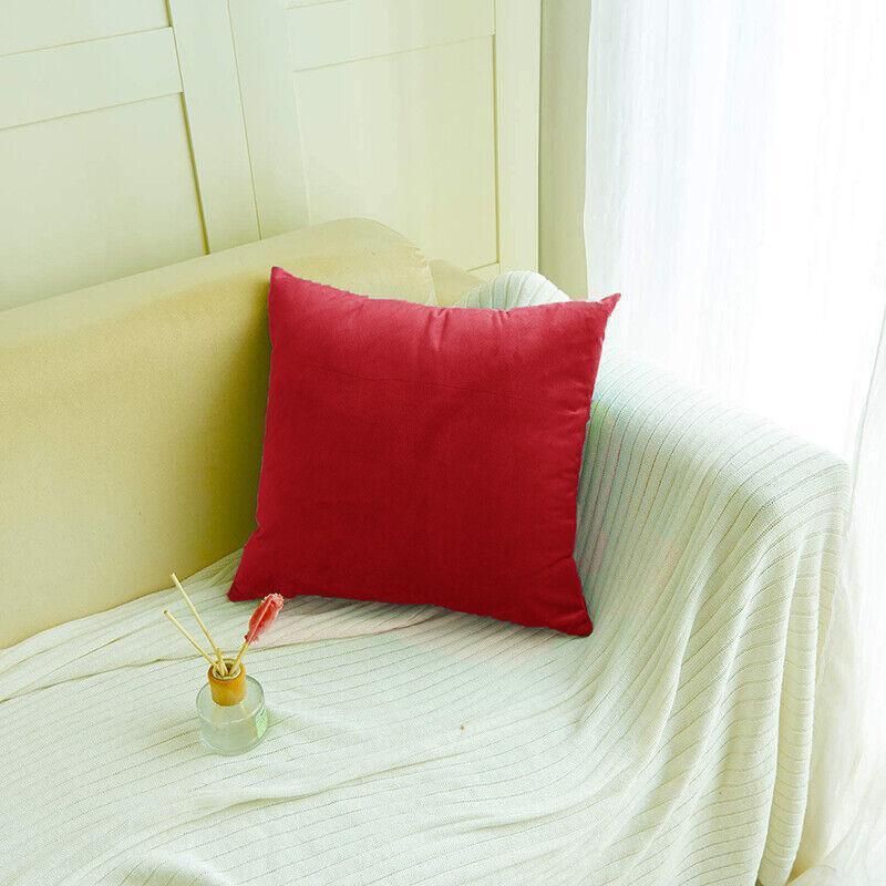 40x40cm Multicoloured Plain Solid Colour Cushion Cover Covers Decorative Pillow Case - Light Coffee