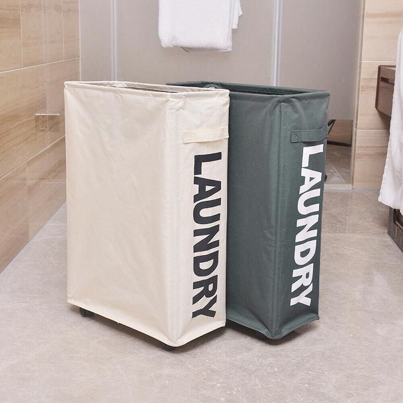 Large Foldable Laundry Washing Clothes Storage Bag Hamper Basket Bin Organiser - Purple