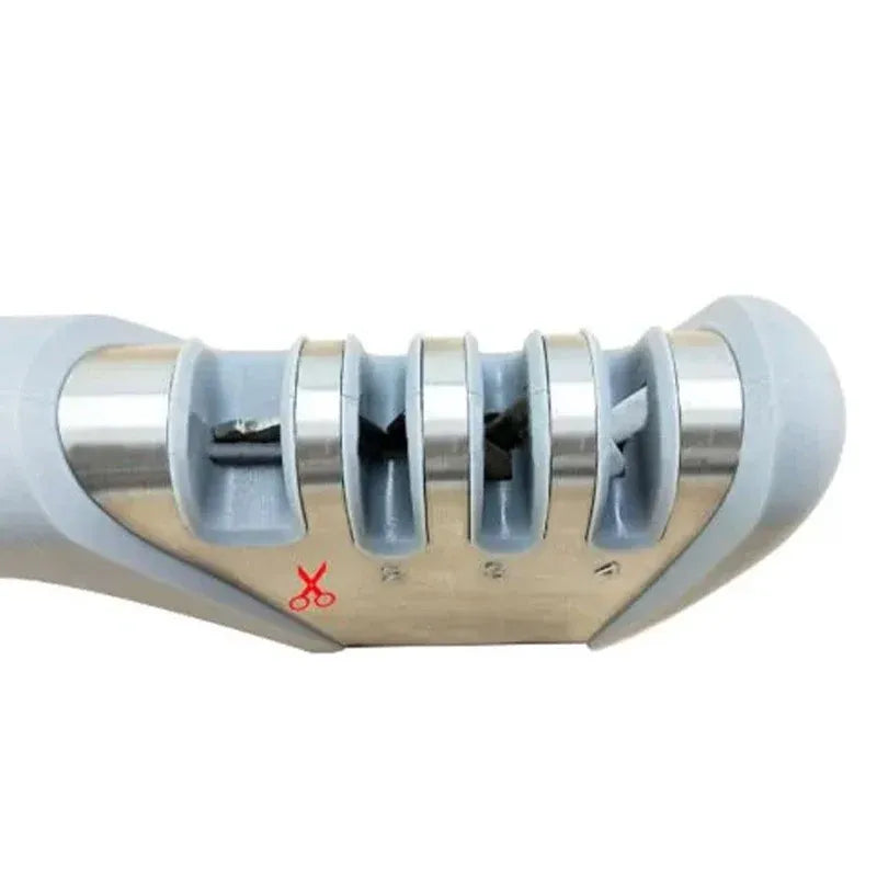 Four Stage Knife Sharpener Multifunction Kitchen Blade Sharpening Tool Quick Use - Black