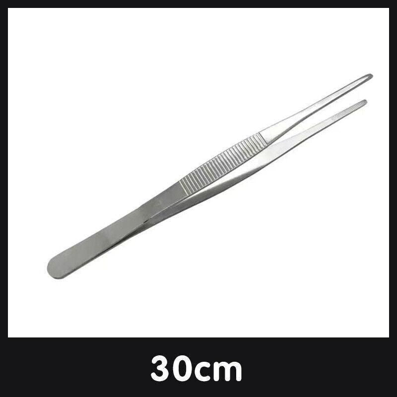 Kitchen Tweezers Silver Garden Tweezer For Professional Use Craft Home Long Au - CR 30cm