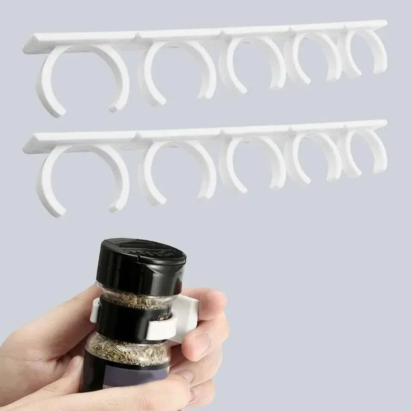 2Pcs Kitchen Spice Gripper Strip Jar Rack Organiser Storage Holder Wall