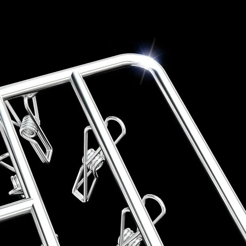 30/40/55 Pegs Stainless Steel Laundry Sock Underwear Clothes Dryer Rack Hanger - 30Pegs