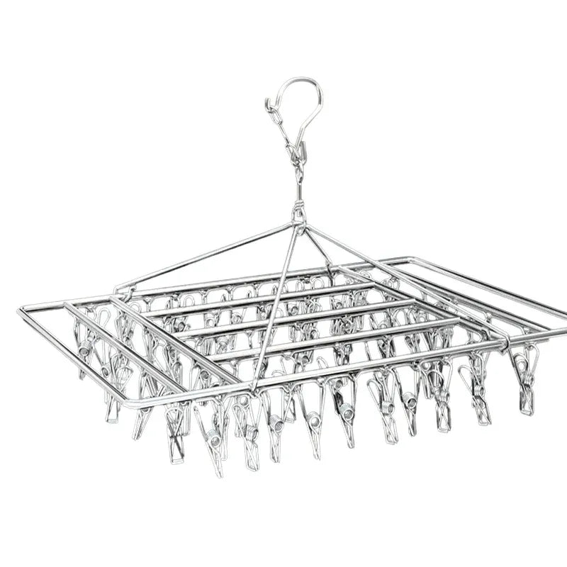 30/40/55 Pegs Stainless Steel Laundry Sock Underwear Clothes Dryer Rack Hanger - 55Pegs