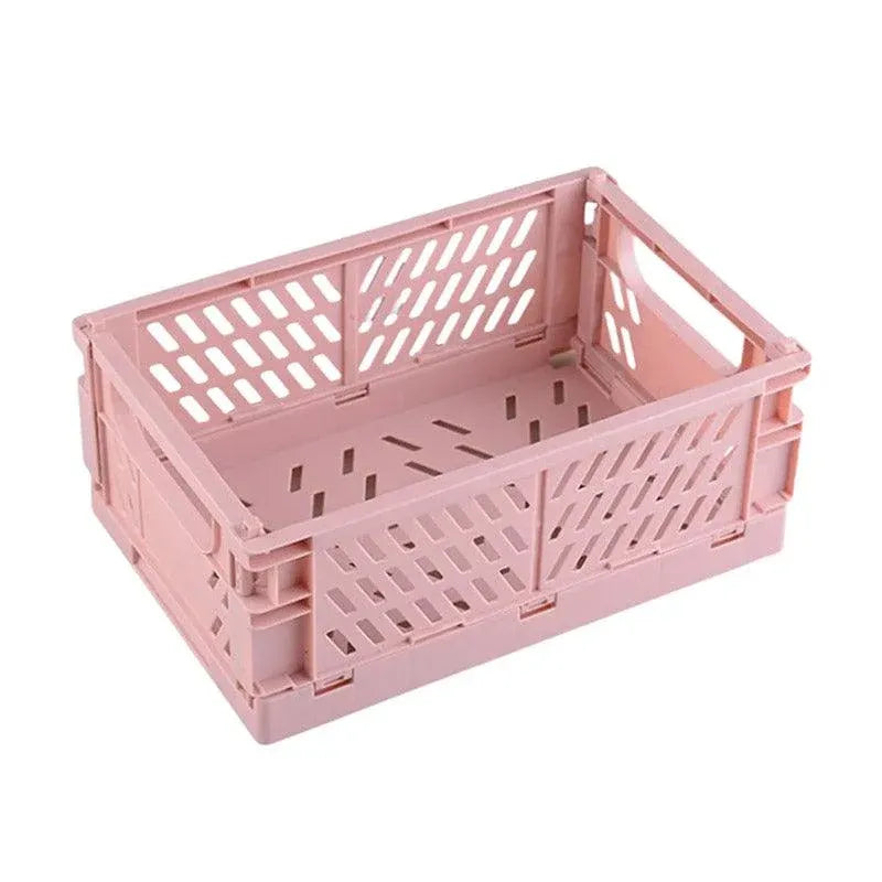 4PCS Collapsible Plastic Storage Box Desktop Organizer Basket Storage Container