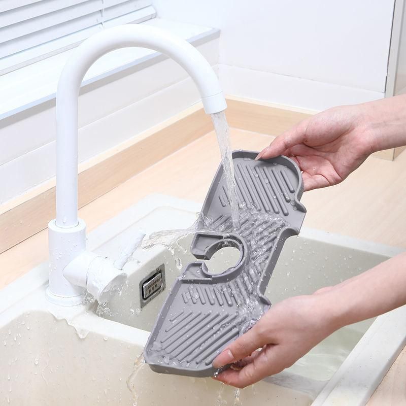 Kitchen Faucet Storage Rack Holder Soap Sponges Caddy Organizer Sink Basket Rack - Black