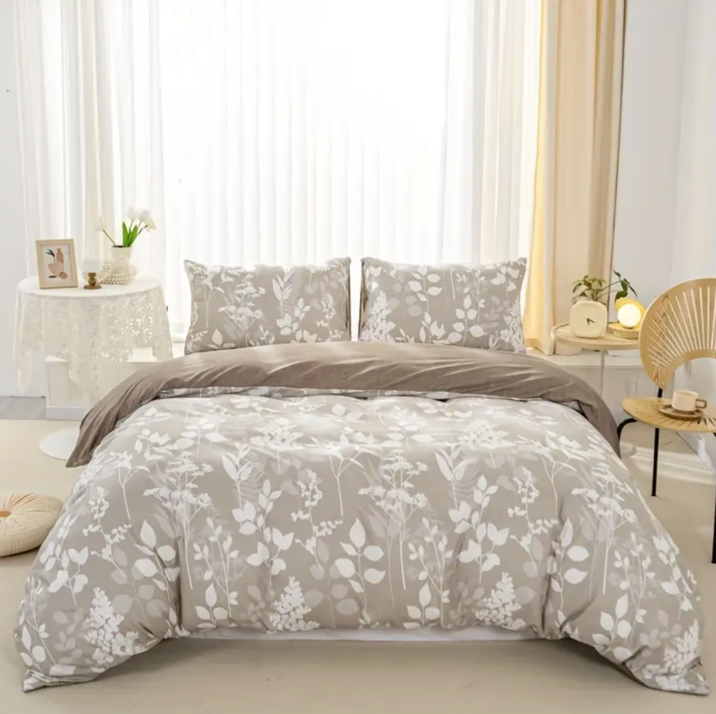 Dreamfields - Canvas Fleur Quilt Cover Set - (3pcs, King Size)