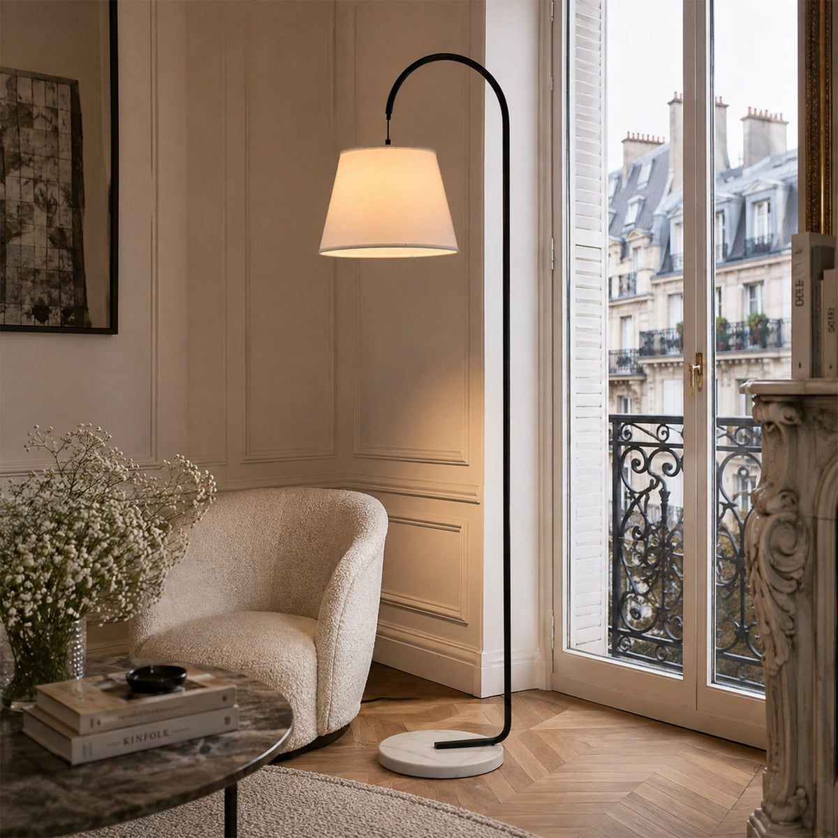 Thea Floor Lamp - White