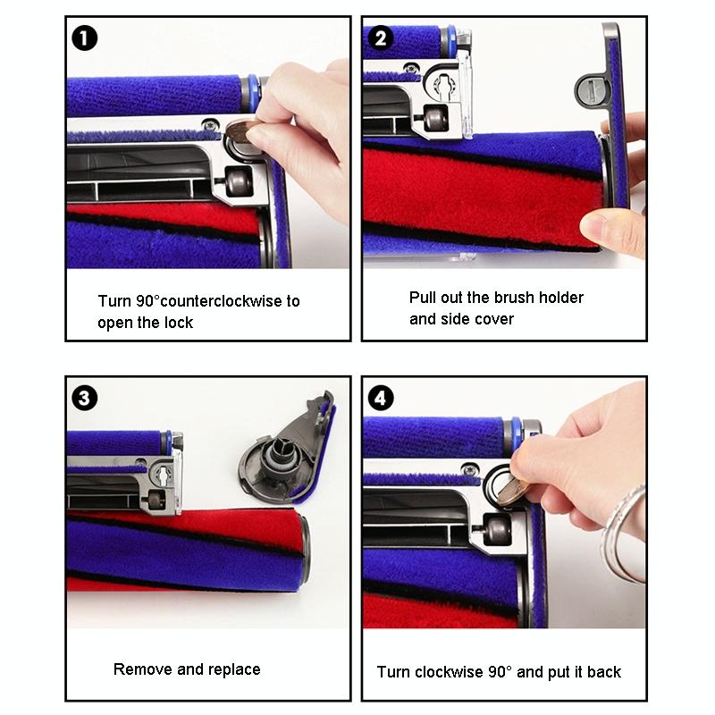 Soft Velvet Suction Head Side Cover for Dyson Vacuum Cleaners