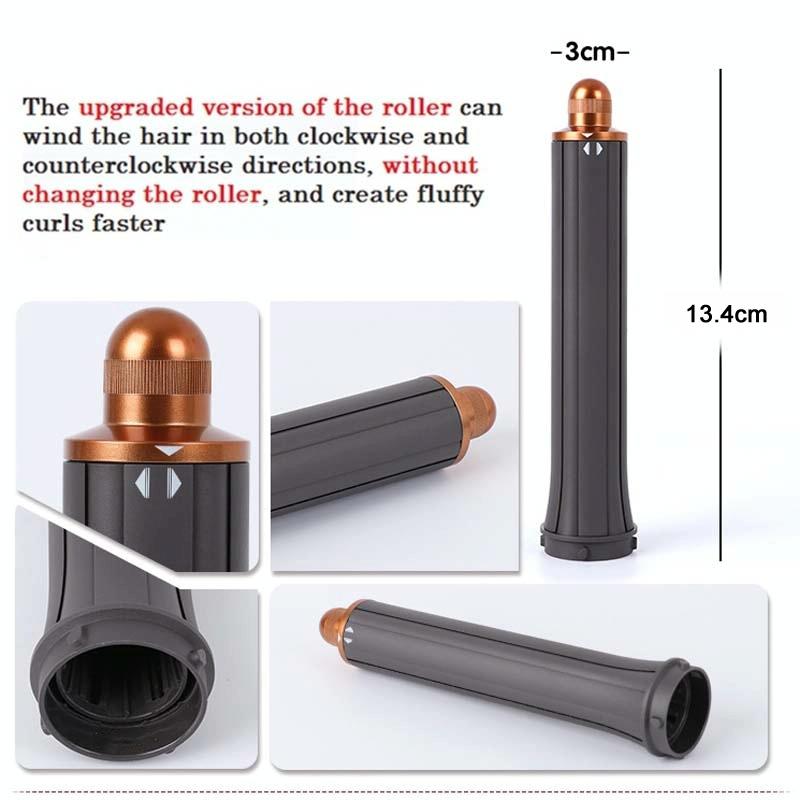 30mm Gold Long Barrel Curling Iron for Dyson Hair Dryer