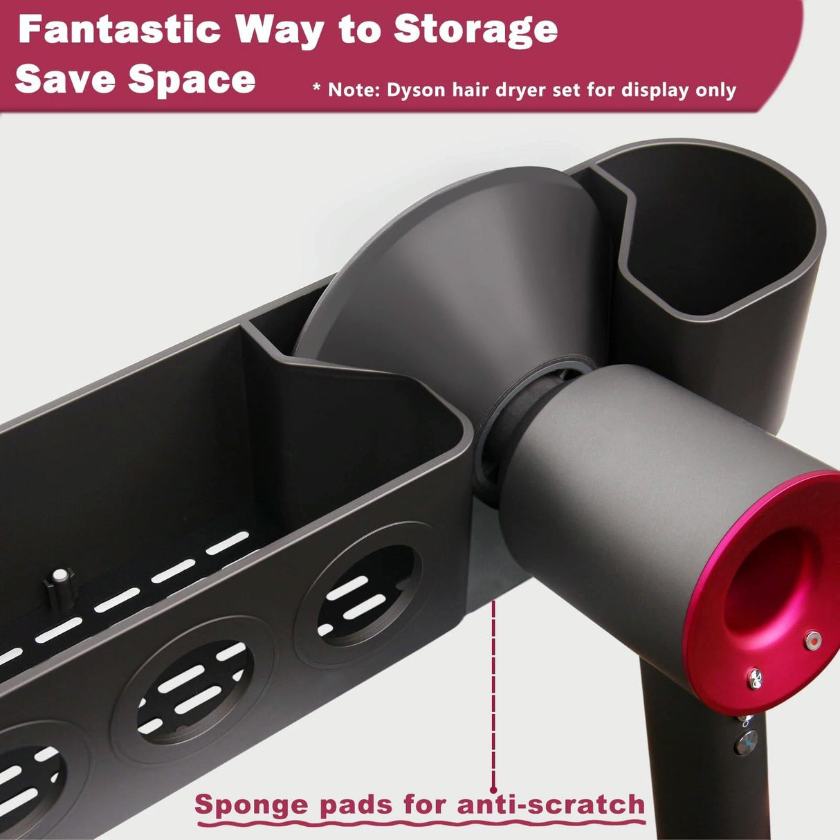 Bathroom Storage Shelf Bracket - Organize your Space - For Dyson Hair Dryer Hd08