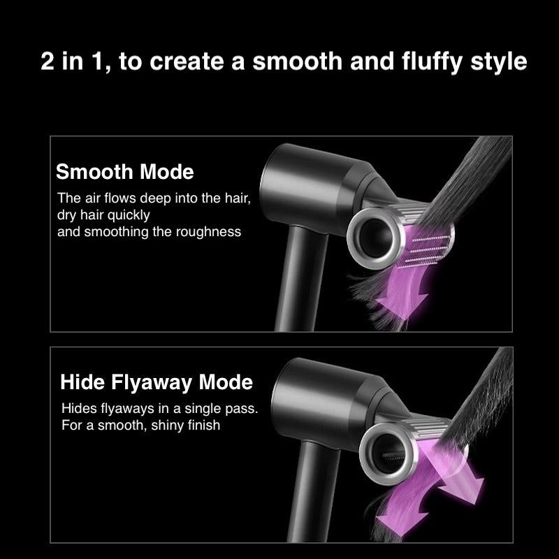 Smooth Flyaway Nozzle for Dyson Hair Dryer - Copper Nickel - Gray