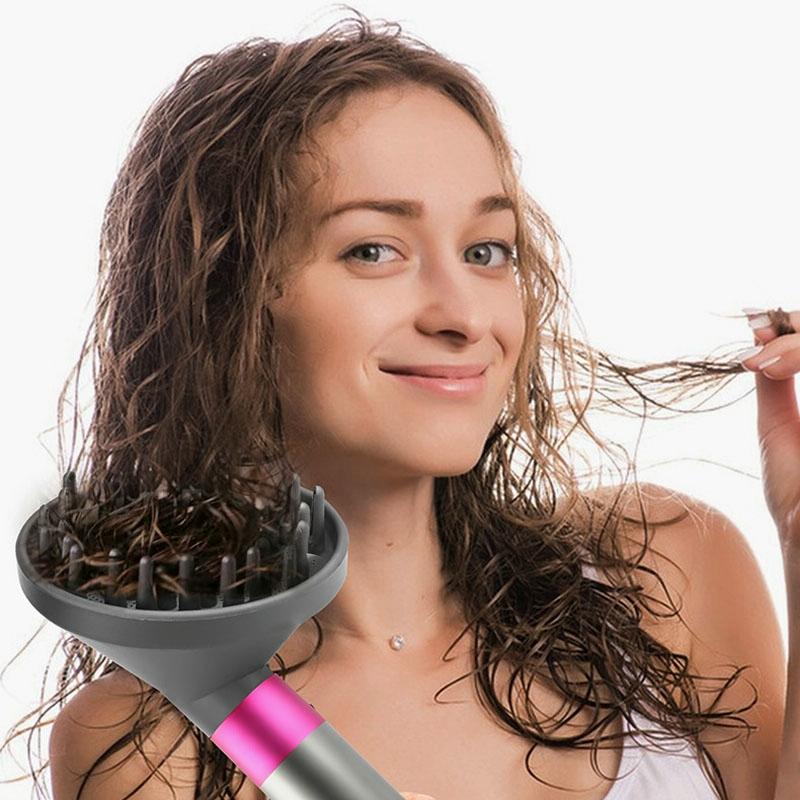 Gold Diffuser Attachment for Dyson Airwrap - Replacement Nozzle - Rose Red