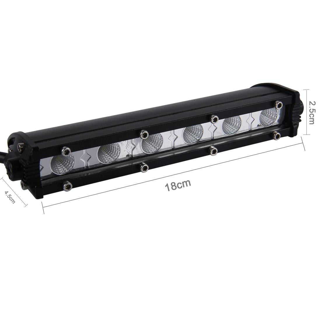Dc 10 - 30V 18W 2300Lm 6500K Waterproof Vehicle Car Boat Marine 60 Degrees Adjustable External Work Flood Lights With 6 Intense Cree Led Lights White Light