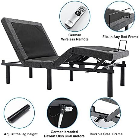 S*MAX Queen Adjustable Zero Gravity Bed Frame with Dual Motors Wireless Remote & USB Ports
