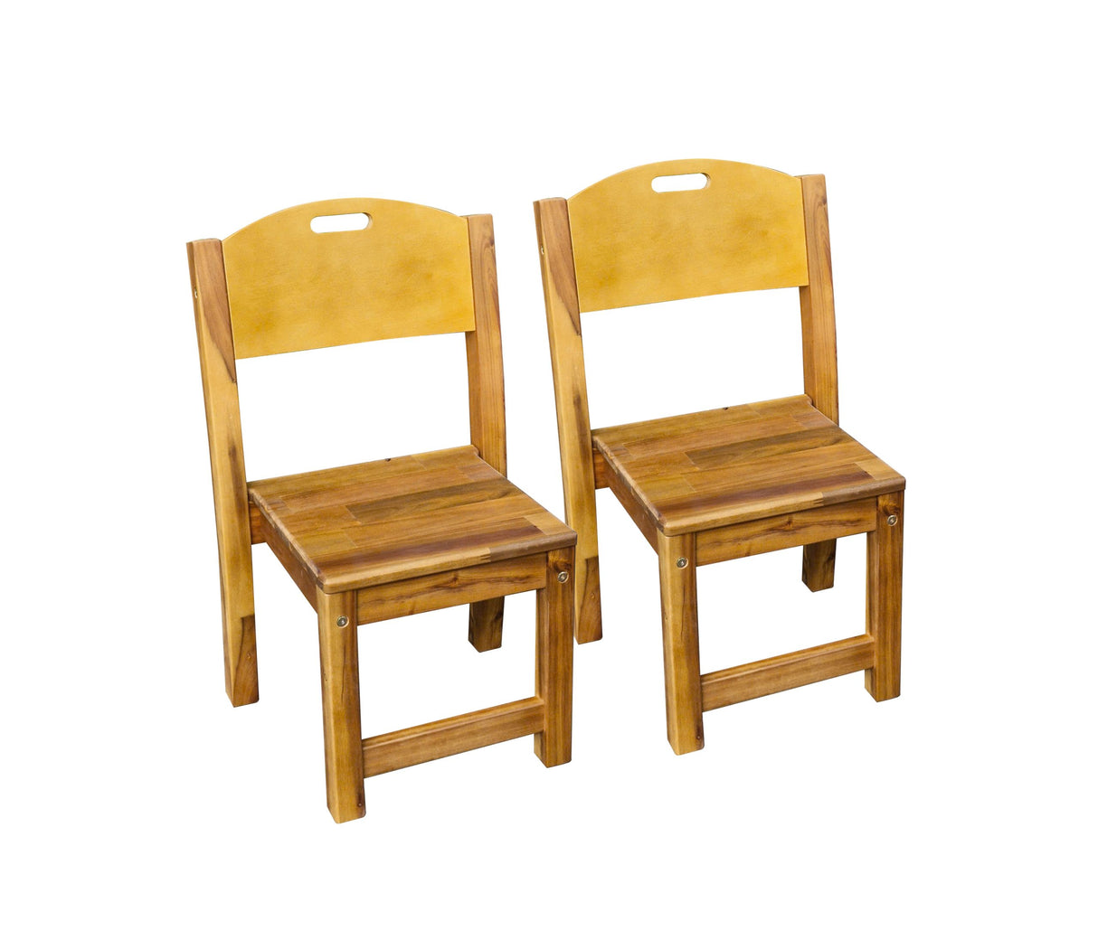 2 x Acacia Stacking Chair