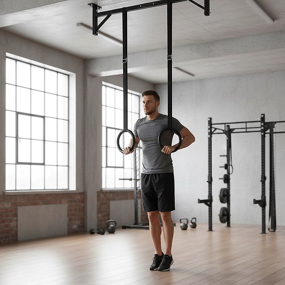 Gymnastic Rings – Adjustable Exercise Training Rings for Home & CrossFit Workouts