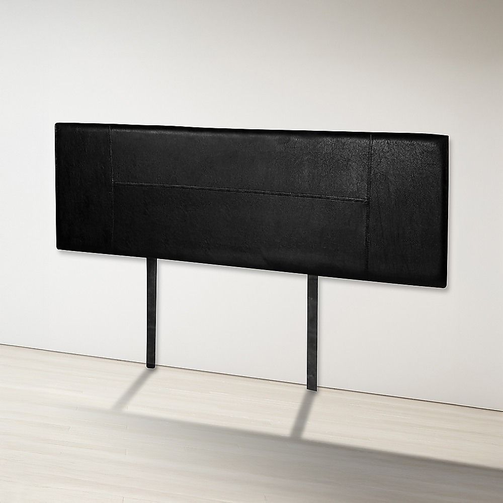 PU Leather Queen Bed Headboard Bedhead - Black
