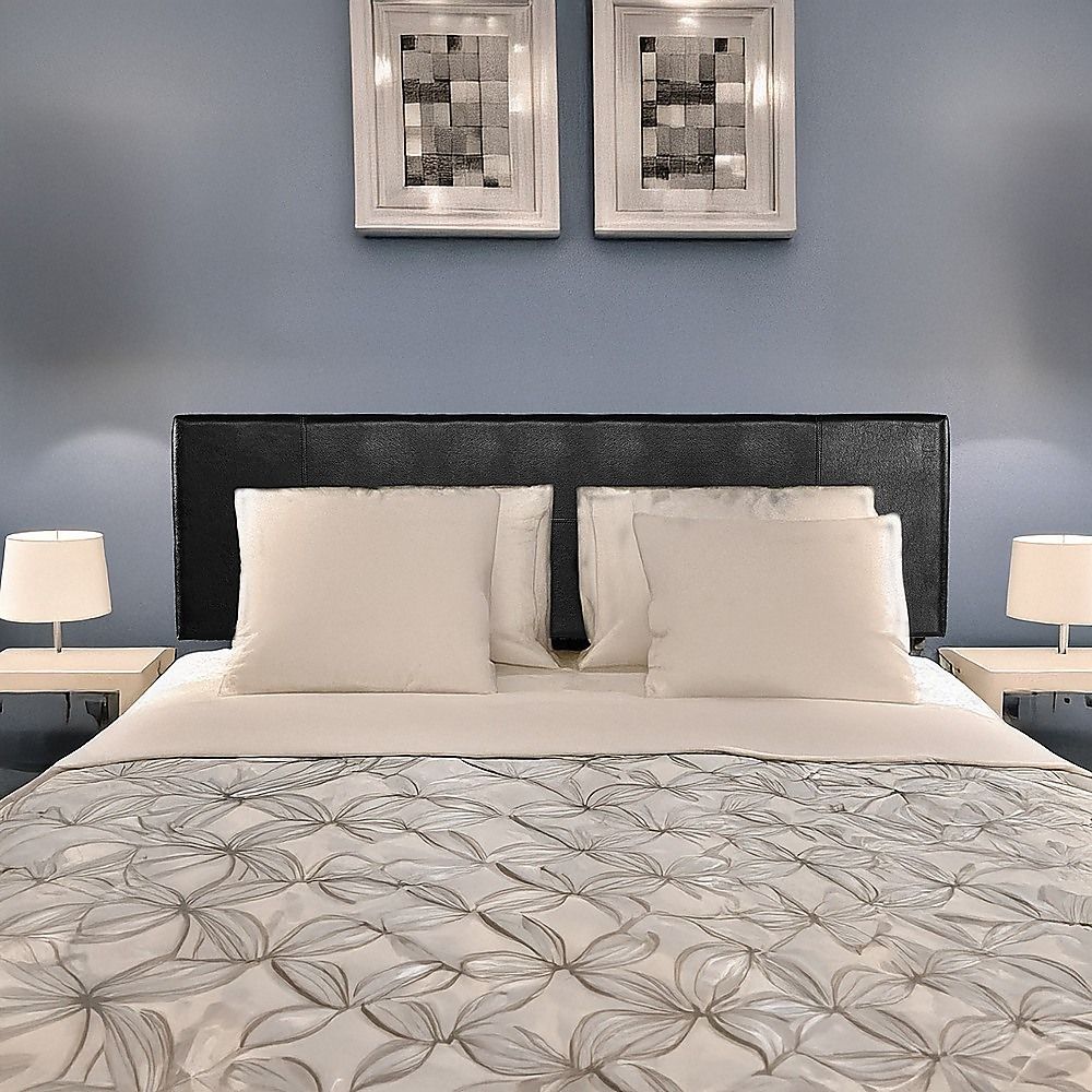 PU Leather King Bed Headboard Bedhead - Black