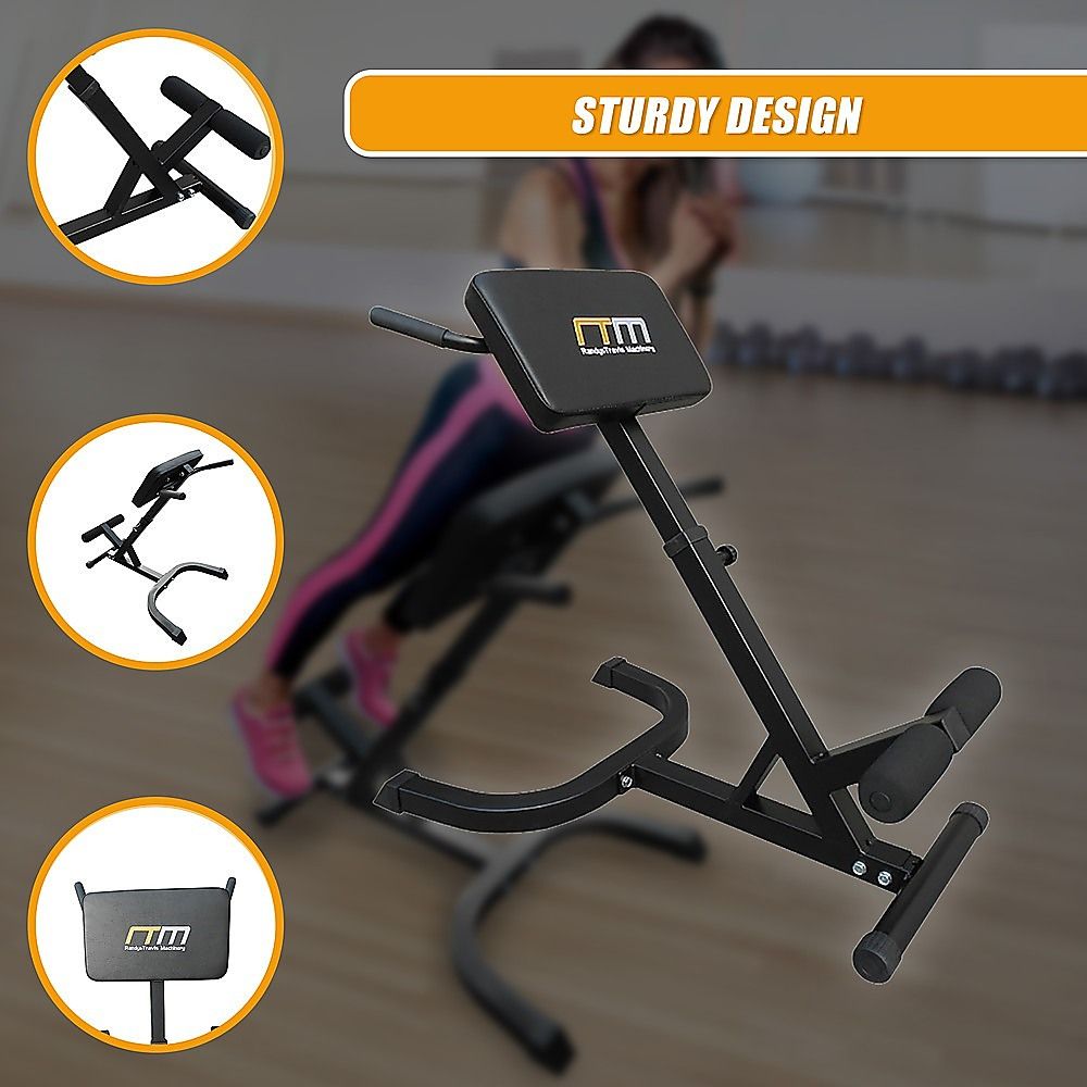 45 Degree Hyperextension Bench for Abdominal and Lower Back Strength Training Exercise