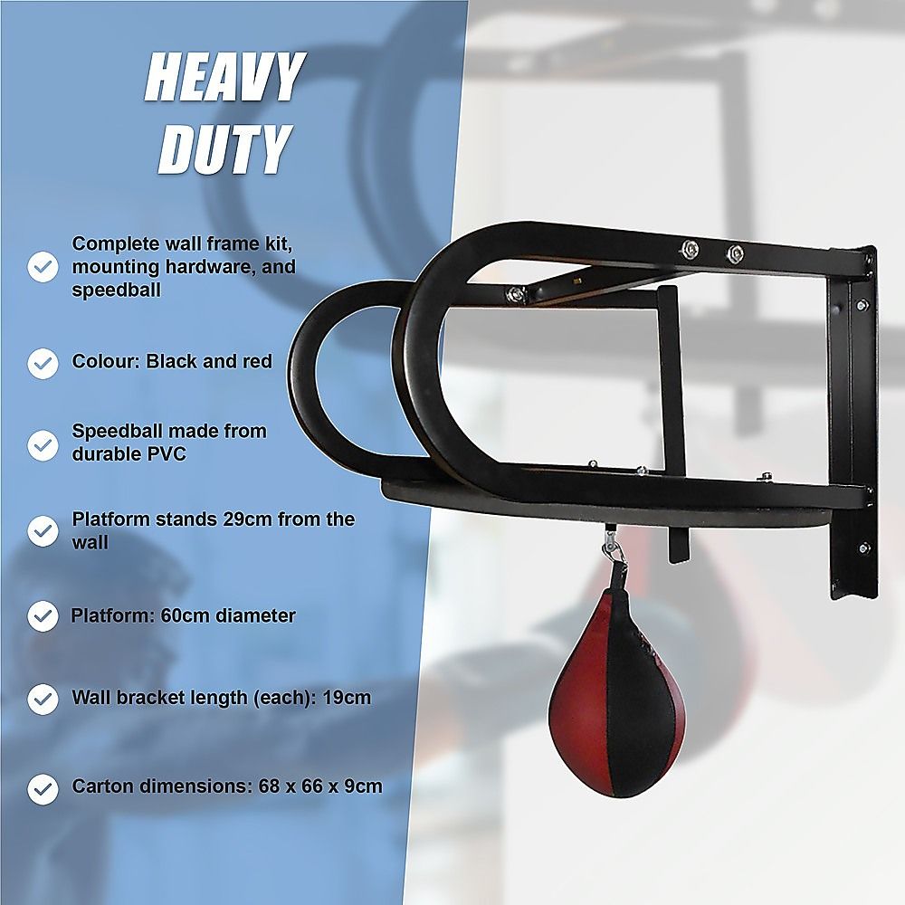 Speedball with Wall Frame – Boxing Punching Bag Training Set for Home Gym
