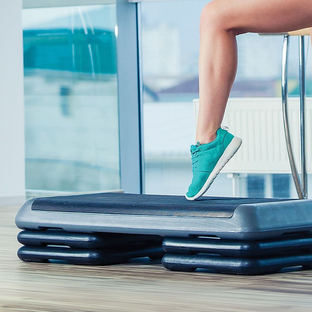 Aerobic Workout 4 Block Adjustable Step Platform for Home Gym Fitness Training Exercise