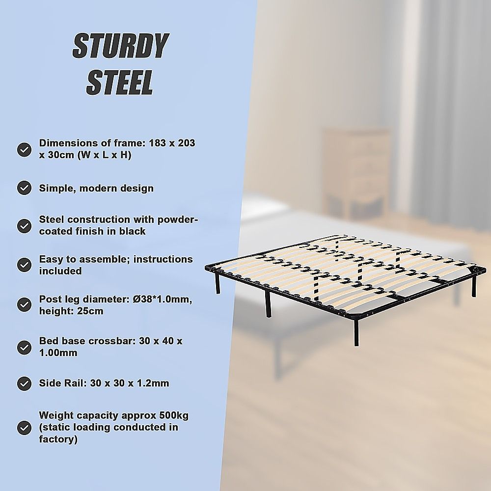 King Metal Bed Frame - Bedroom Furniture