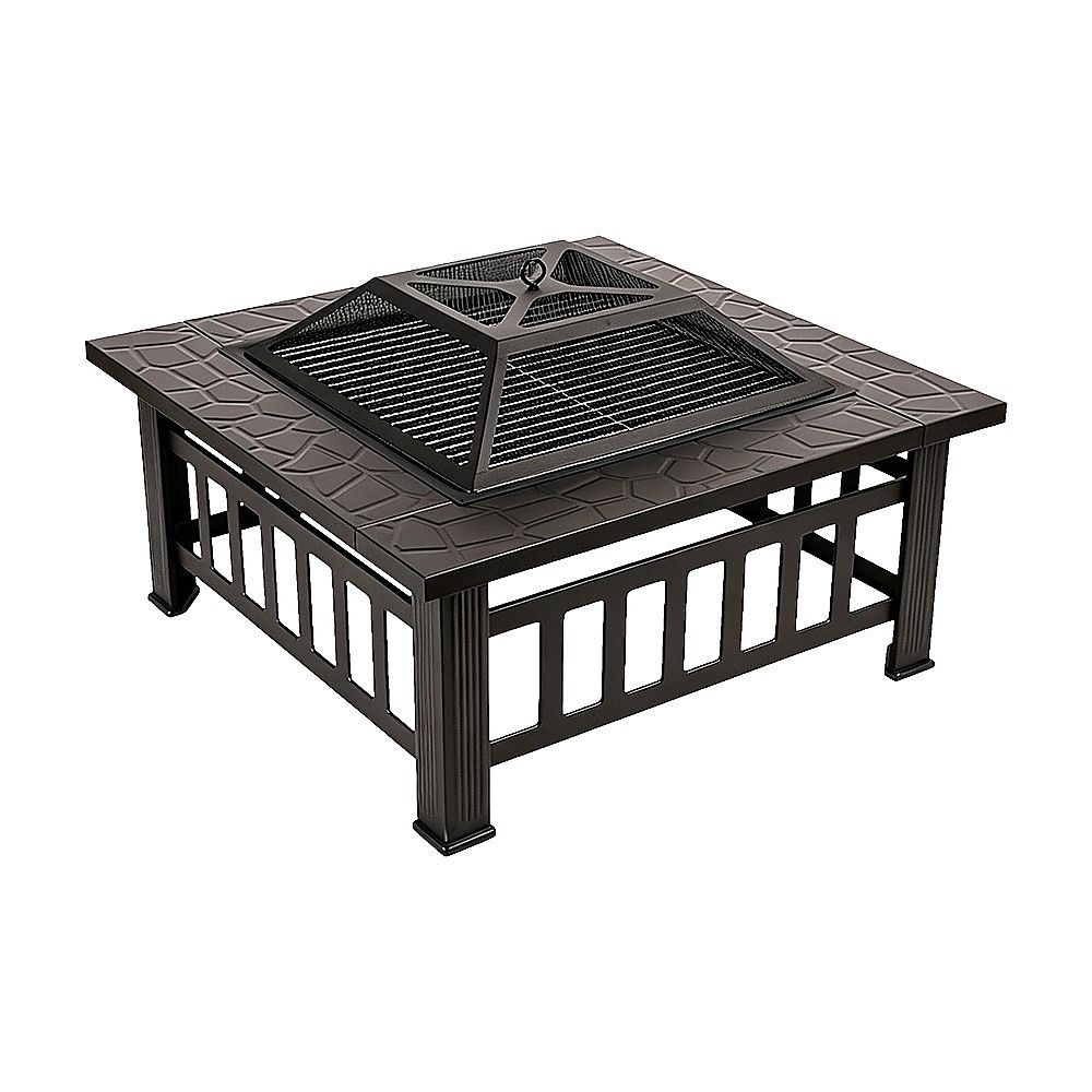 18" Square Metal Fire Pit Outdoor Heater
