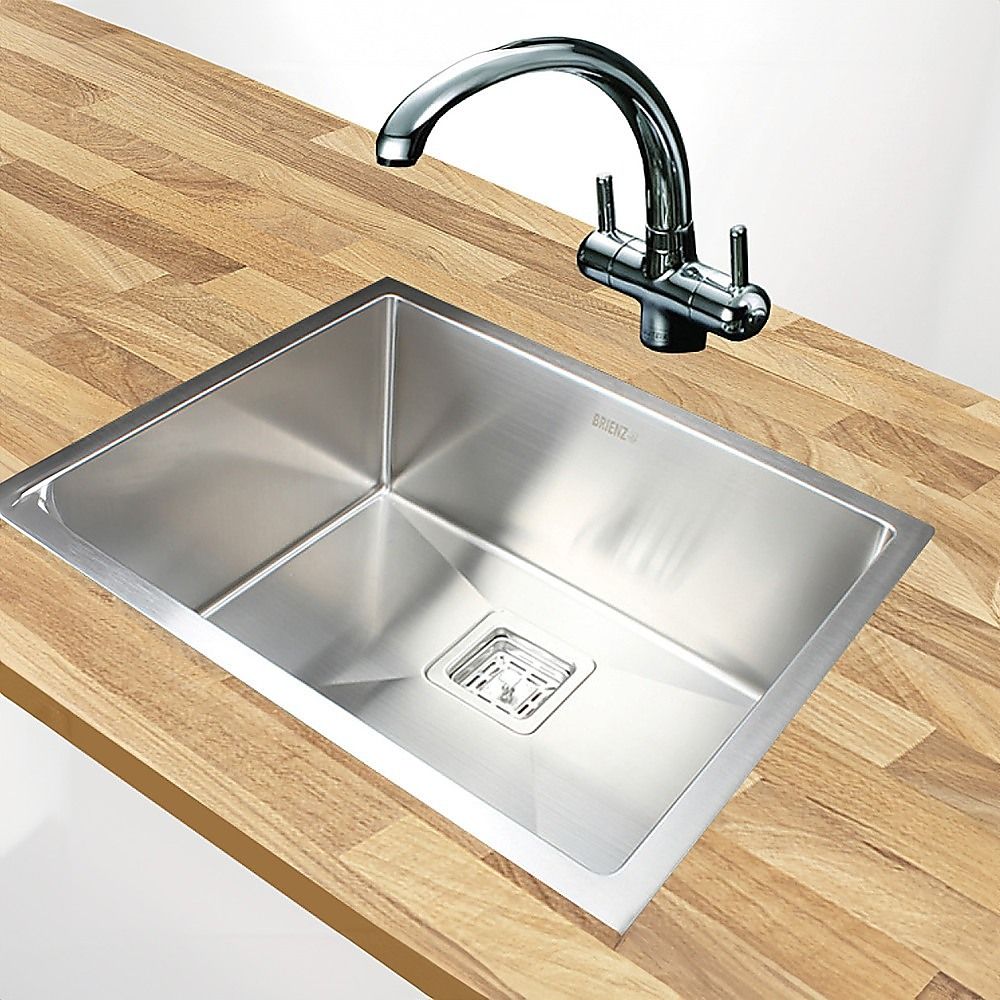550x455mm Handmade 1.5mm Stainless Steel Kitchen Sink with Waste and Grid