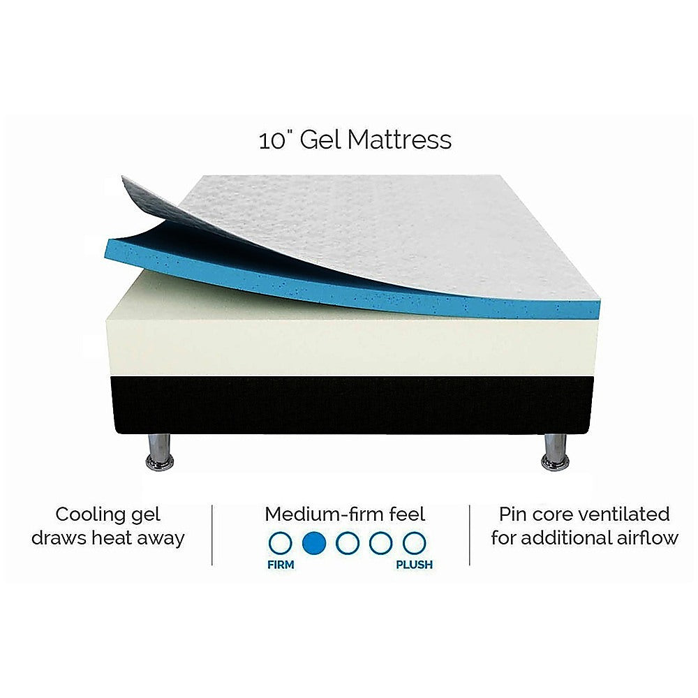 Double 25cm Gel Memory Foam Mattress – Dual-Layered Comfort with CertiPUR-US® Certified Foam