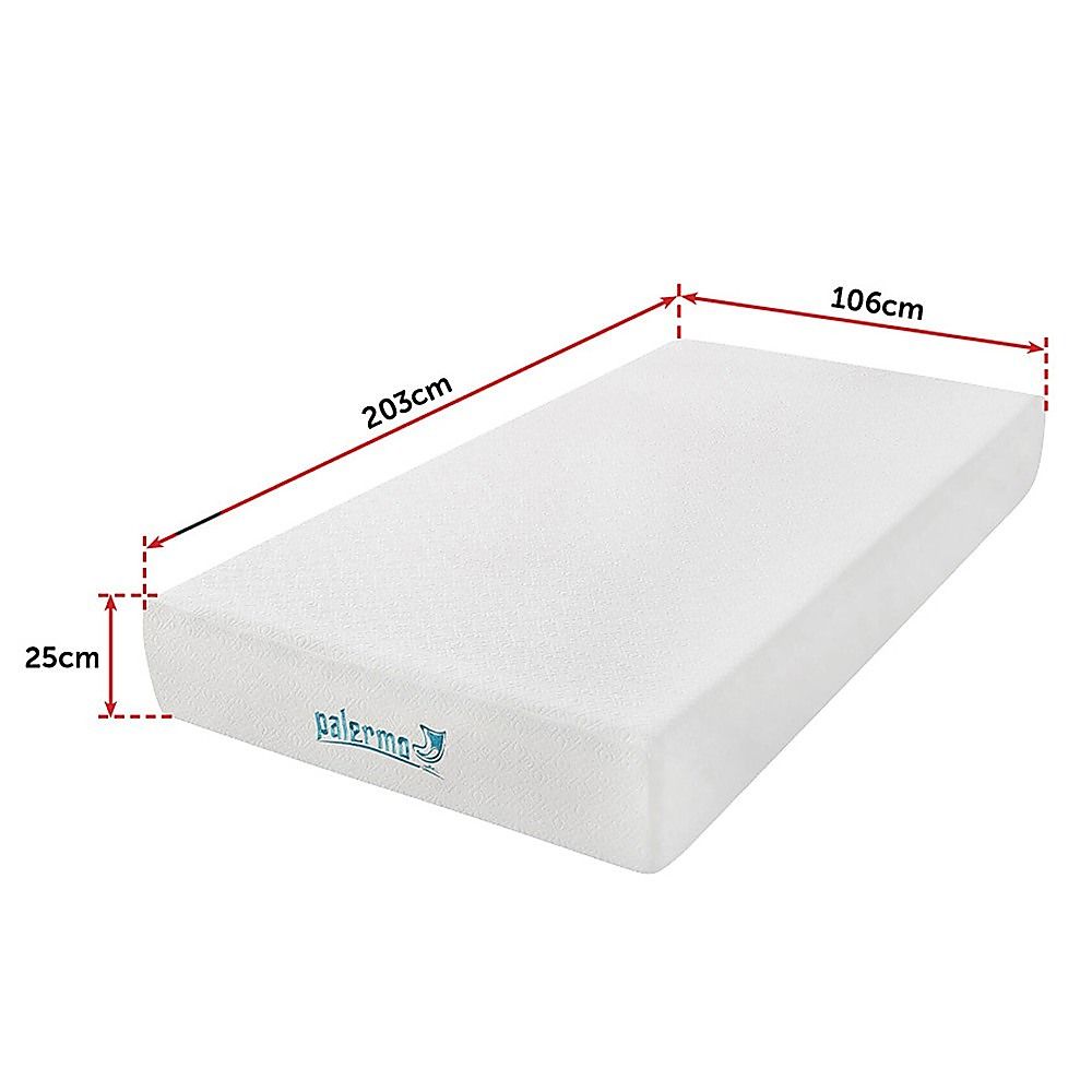 King Single 25cm Gel Memory Foam Mattress – Dual-Layered Comfort with CertiPUR-US® Certified Foam