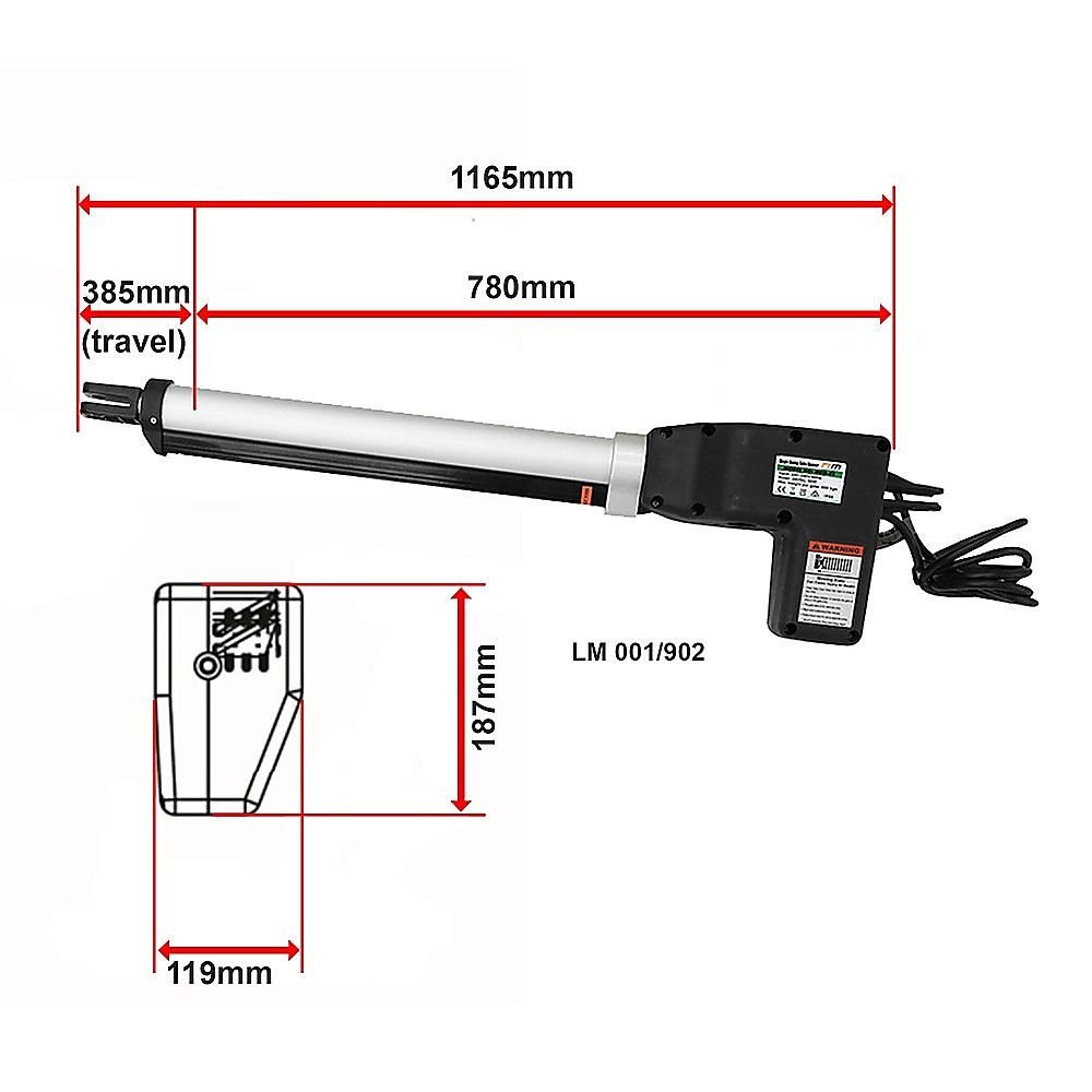 500KG 20W Solar Single Swing Auto Motor Remote Gate Opener